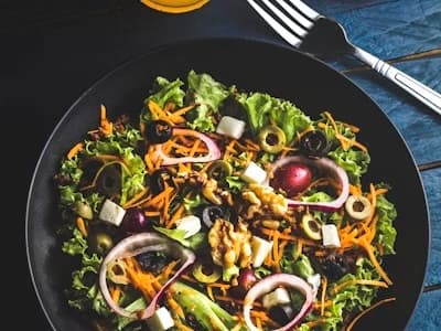 Fresh salad with various ingredients